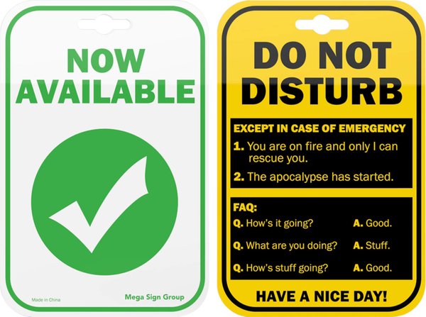 Funny Cubicle Privacy Sign Set