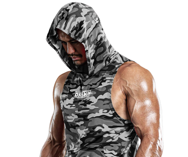 Camo Sleeveless Hoodie