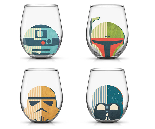 Star Wars Famous Helmets Stemless Wine Glasses