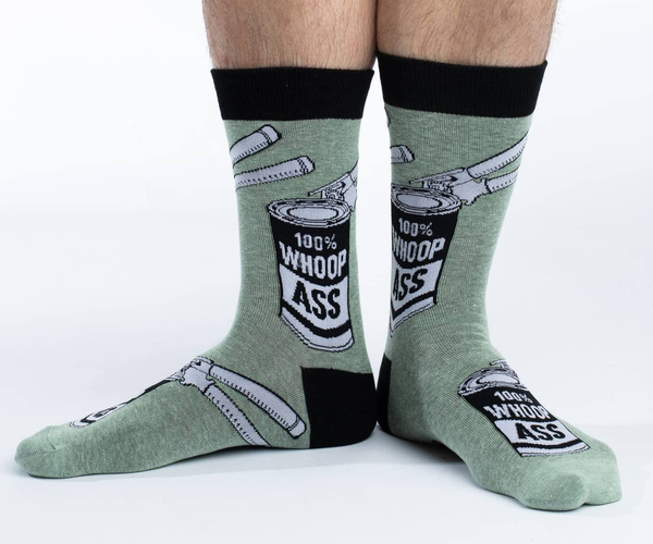 Can of Whoop A$$ Funny Socks