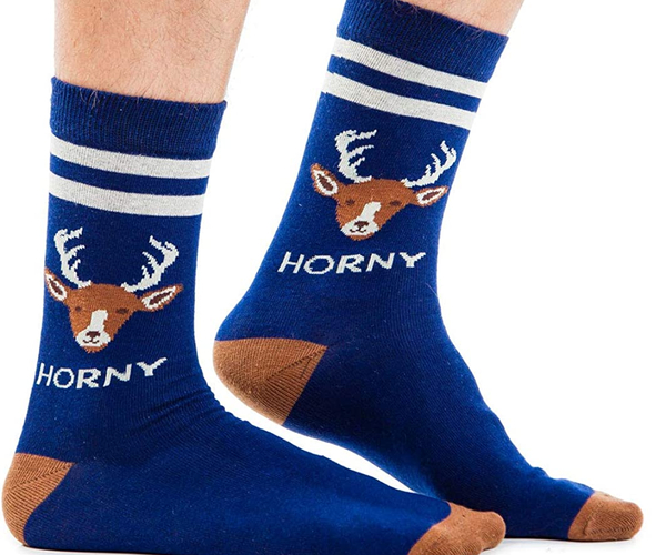 Horny Funny Deer Socks
