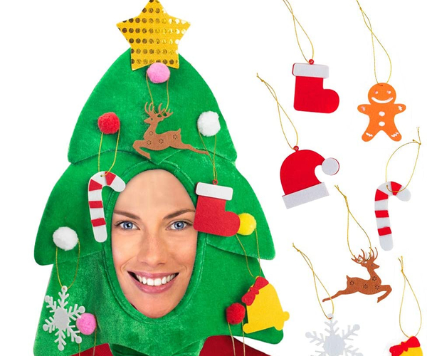 Christmas Hat with Ornaments