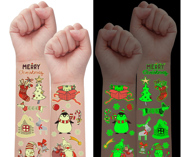 Glow in the Dark Christmas Tattoos