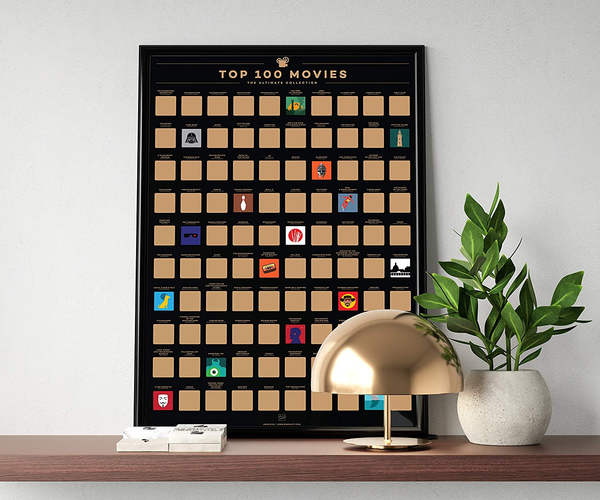 100 Must-See Movies Scratch Off Poster