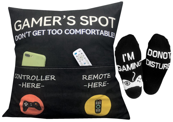 Gamer Spot Pillow and Socks