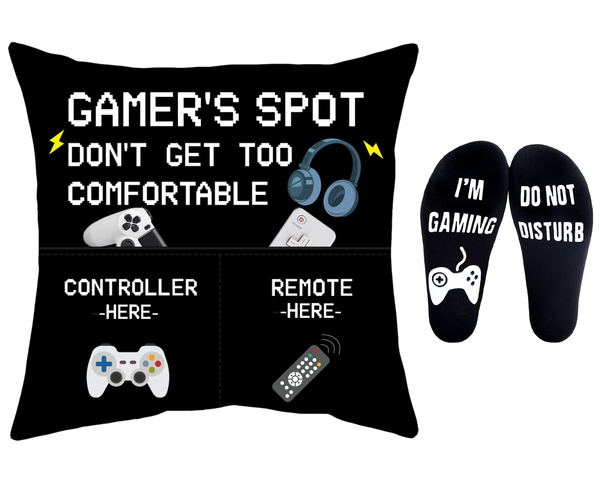 Gamer's Spot Pillowcase and Socks