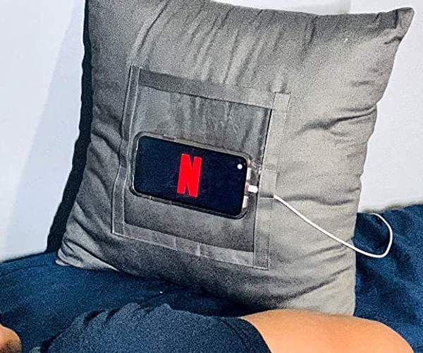 Pocket Pillow Hands Free Gaming/Watching Cushion