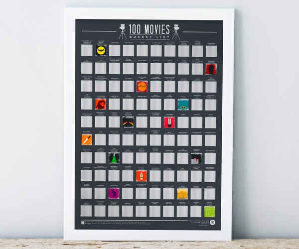 100 Must See Movies Scratch Off Poster