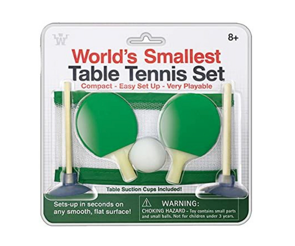 World's Smallest Table Tennis Set