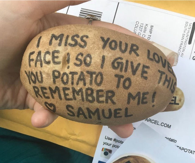 Custom Message Potato Parcel