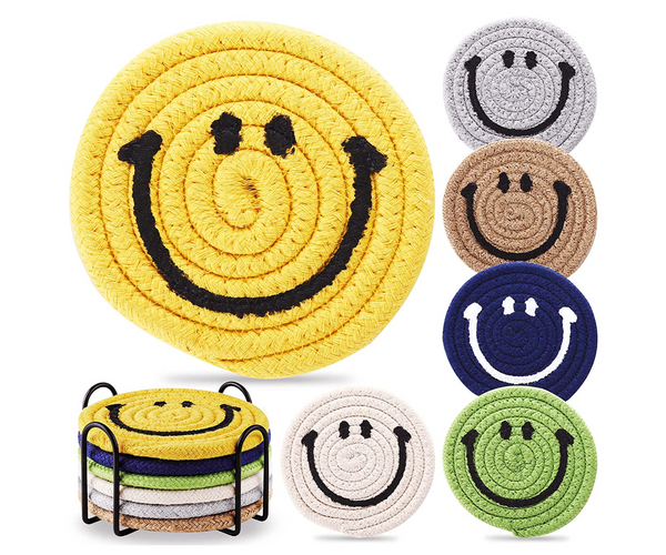 Smiley Braided Coasters