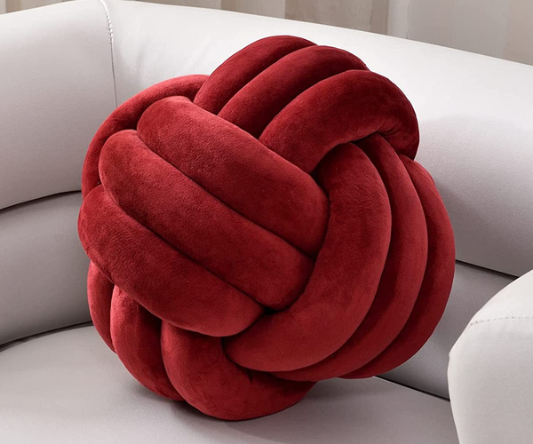 Plush Red Knot Pillow
