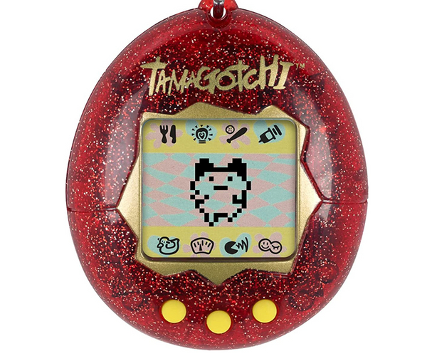 Red Glitter Tamagotchi