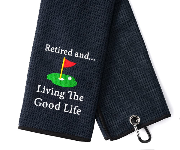 Retired Funny Golf Towel