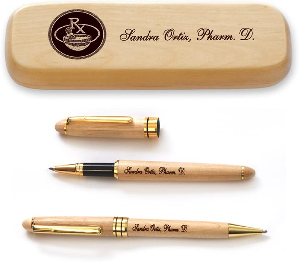 Personalized Maple Wood Pen & Case