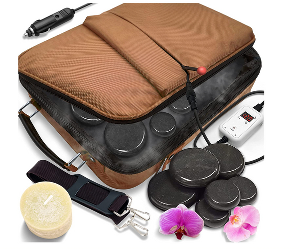 Portable Massage Stone Kit and Warmer