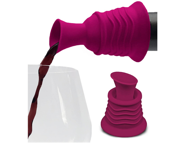 2-in-1 Silicone Wine Pourer and Stopper