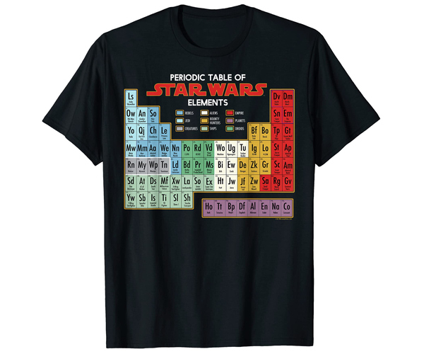 Periodic Table of Star Wars Shirt