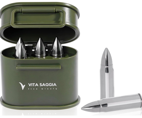 Bullet Whiskey Stones in Tactical Box