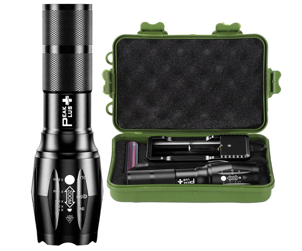 Tactical Flashlight with Case