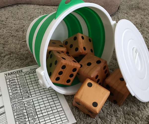 Yardzee Giant Wooden Dice