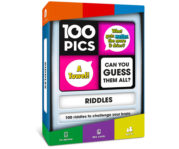 100 Pics Riddle Card Game for Kids