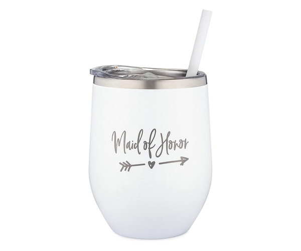 Engraved Stainless Steel Wine Tumblr