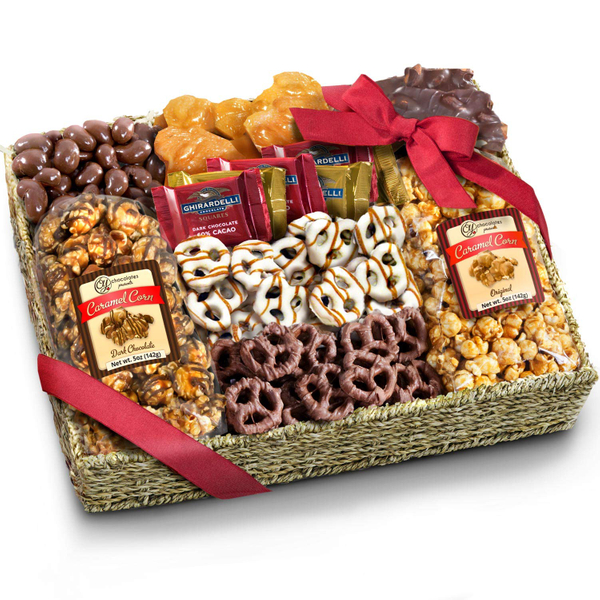 A Gift Basket Of Chocolate & Candy