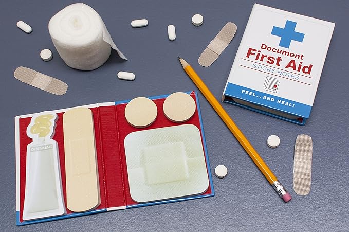 Document First Aid Funny Sticky Notes