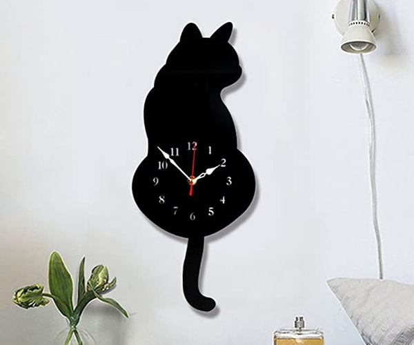 Cat Silhouette Wall Clock