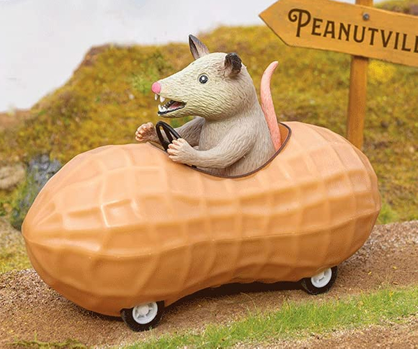 Possum in a Peanut Shell Pull Back Toy