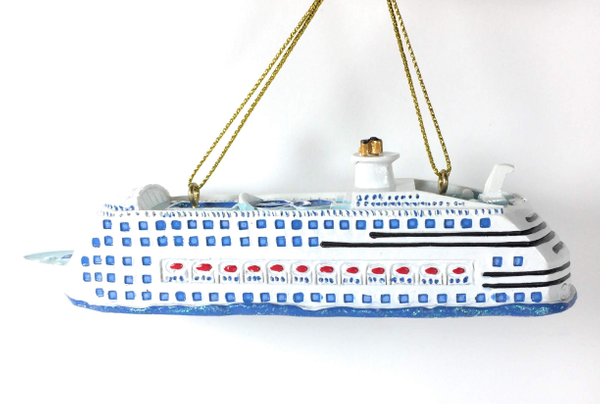 Resin Cruise Ship Ornament