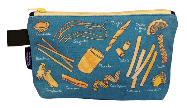 Canvas Pasta Zippered Pouch
