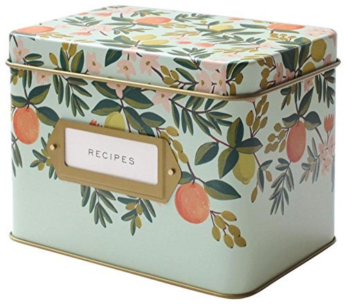 Floral Recipe Tin