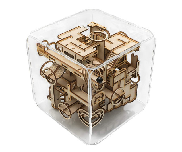 3D Wooden Marble Labyrinth Puzzle Kit