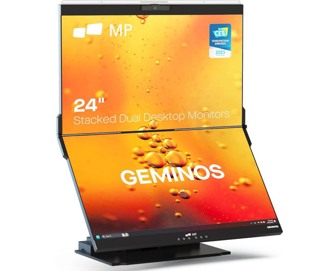 Geminos Dual 24″ Stacked Monitors