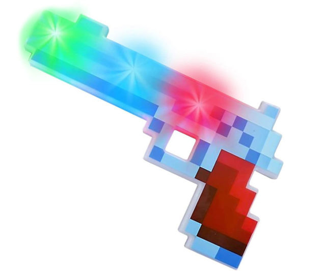 Light Up Pixel Pistol Toy