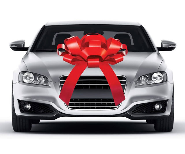 Magnetic Giant Red Car Bows