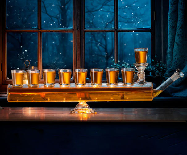 Hannukkah Menorah Decanter Set