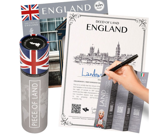 Official Deed To Land In England