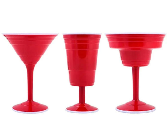 Red Party Cup Stemware