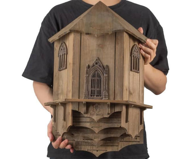 Spooky Wooden Castle Bat House