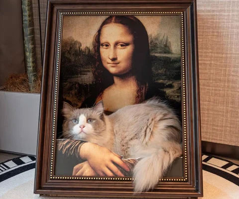 The Mona Lisa 3D Cat Bed