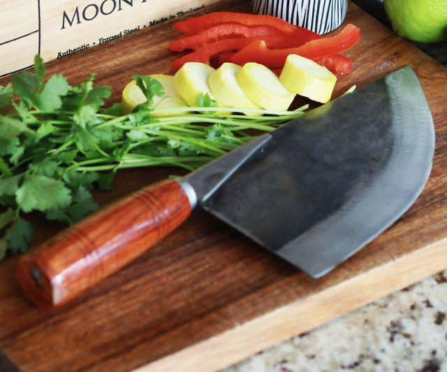 Artisan Forged Steel Thai Moon Knife