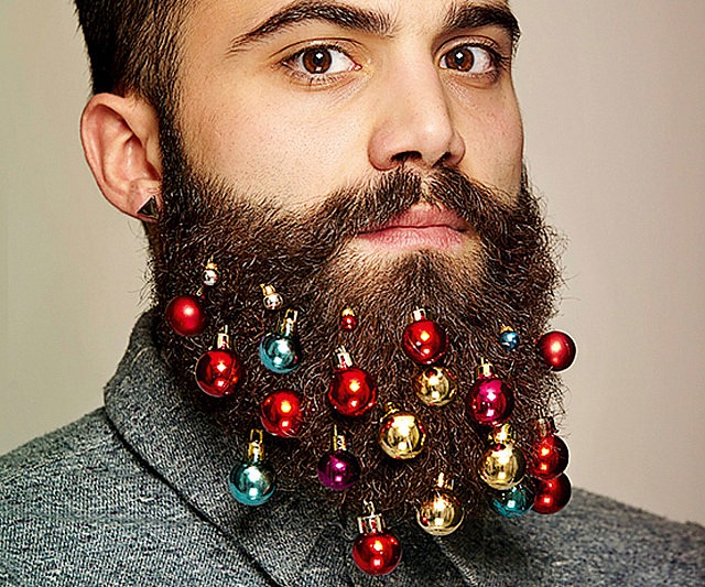 Light Up Beard Christmas Ornaments