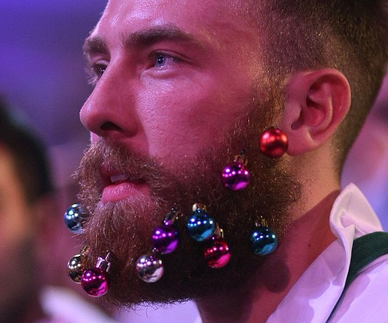 Light Up Beard Christmas Ornaments