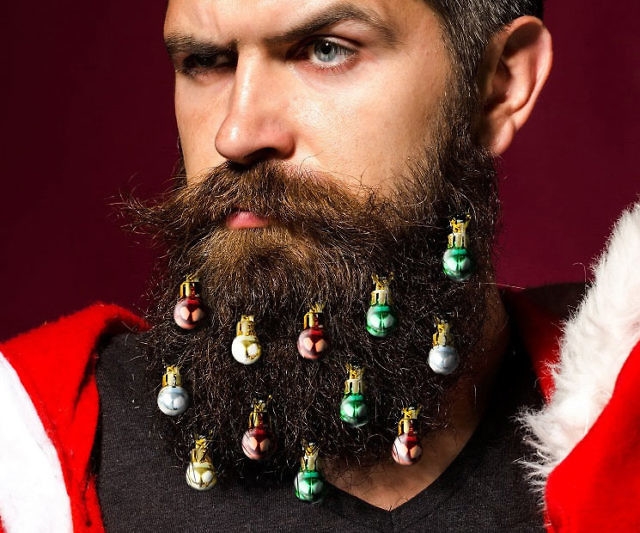 Light Up Beard Christmas Ornaments