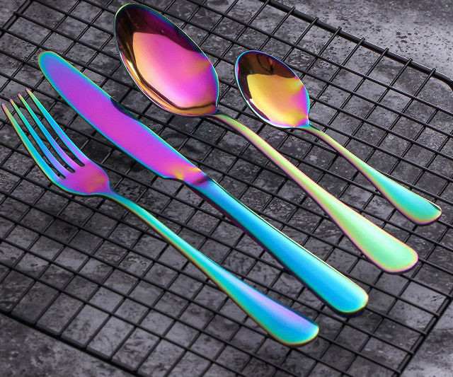 Iridescent Rainbow Utensils