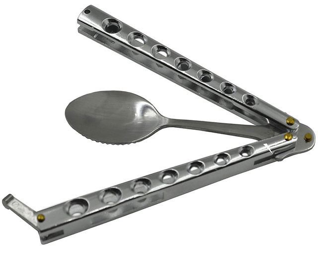 Tactical Butterfly Knife Styled Utensil