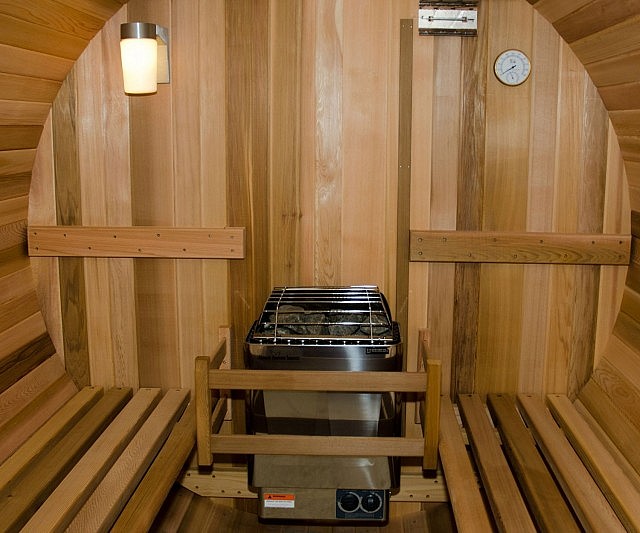 Two Person Canopy Barrel Sauna